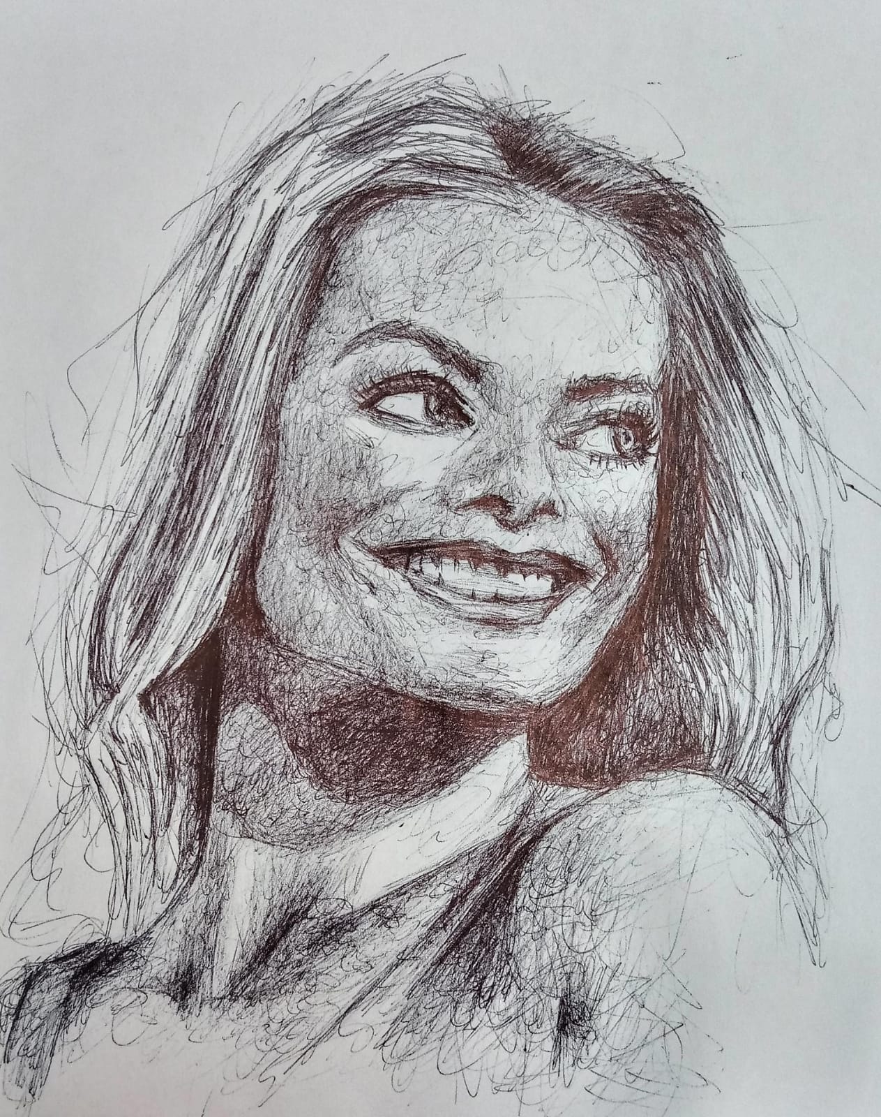 "Margot Robbie. Ilustración: Juan Ángel Esteban Cruz".